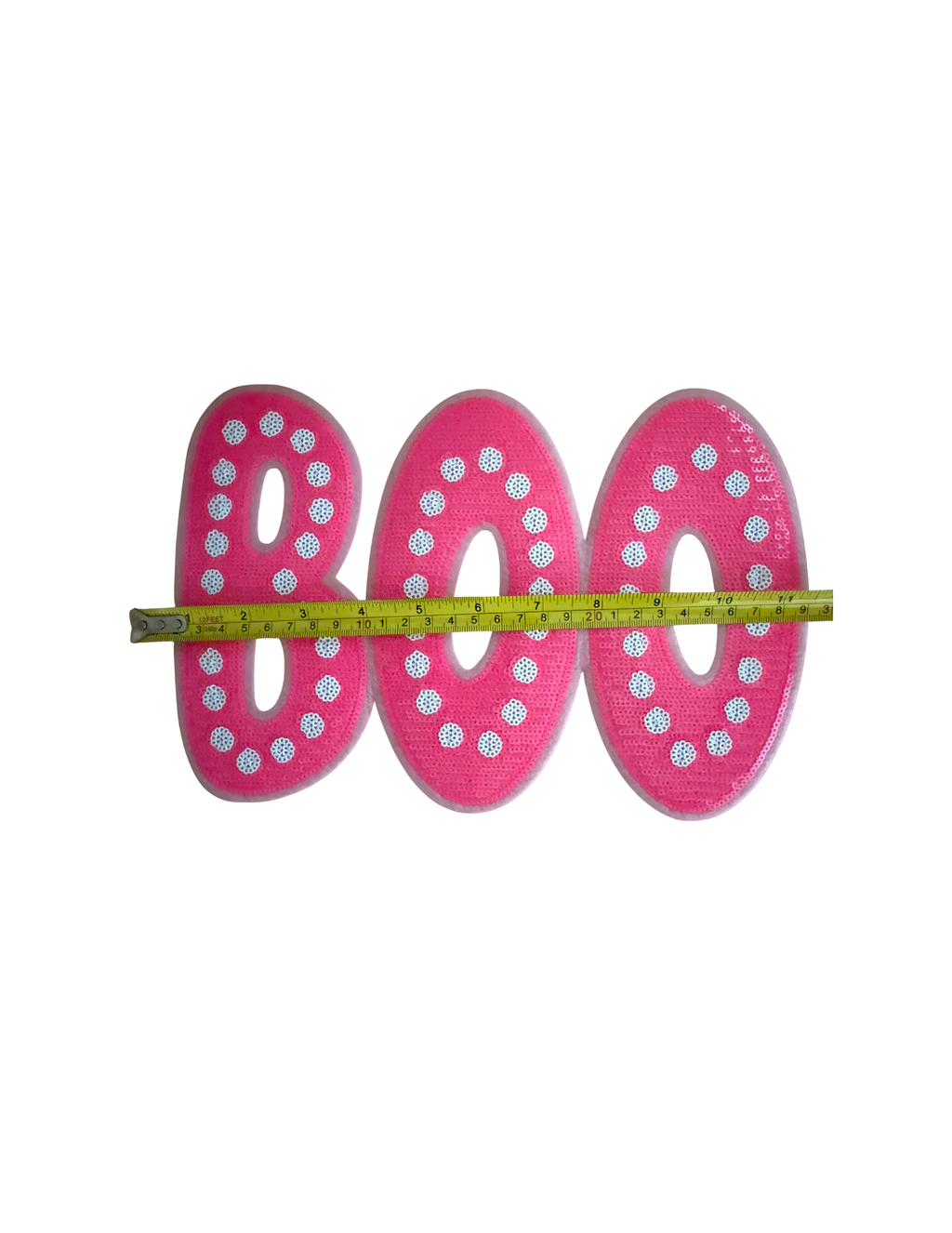 Who says Halloween has to be orange and black? This bold BOO patch gives spooky season a playful pop of pink! Featuring bright hot-pink lettering