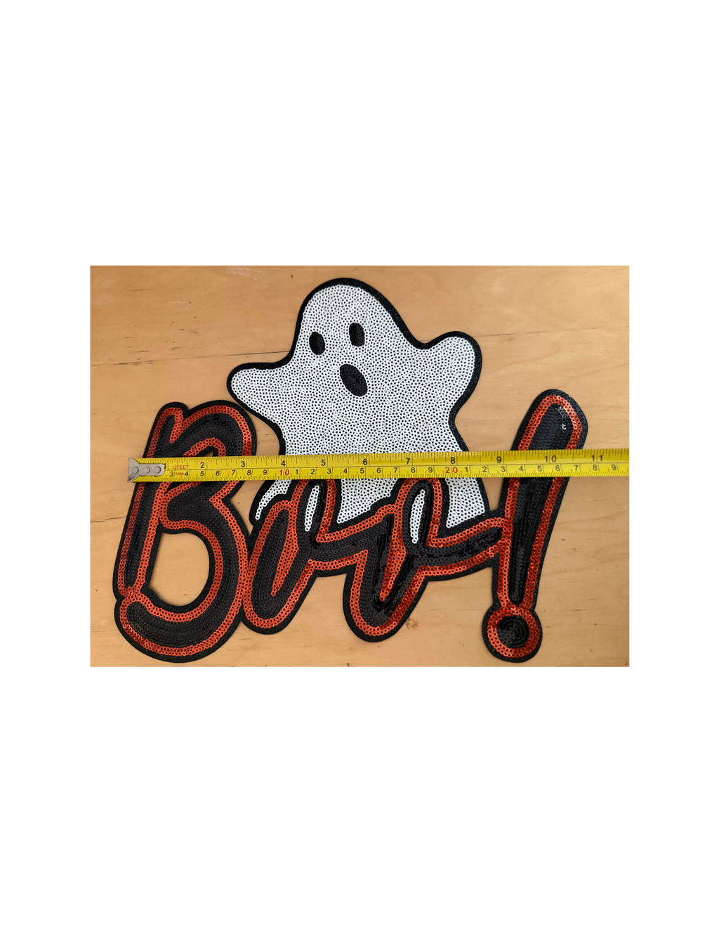Bring a little playful fright to your Halloween style with this adorable BOO! Ghost Patch. Featuring a sweet white ghost popping up behind bold black lettering with vibrant orange stitching.