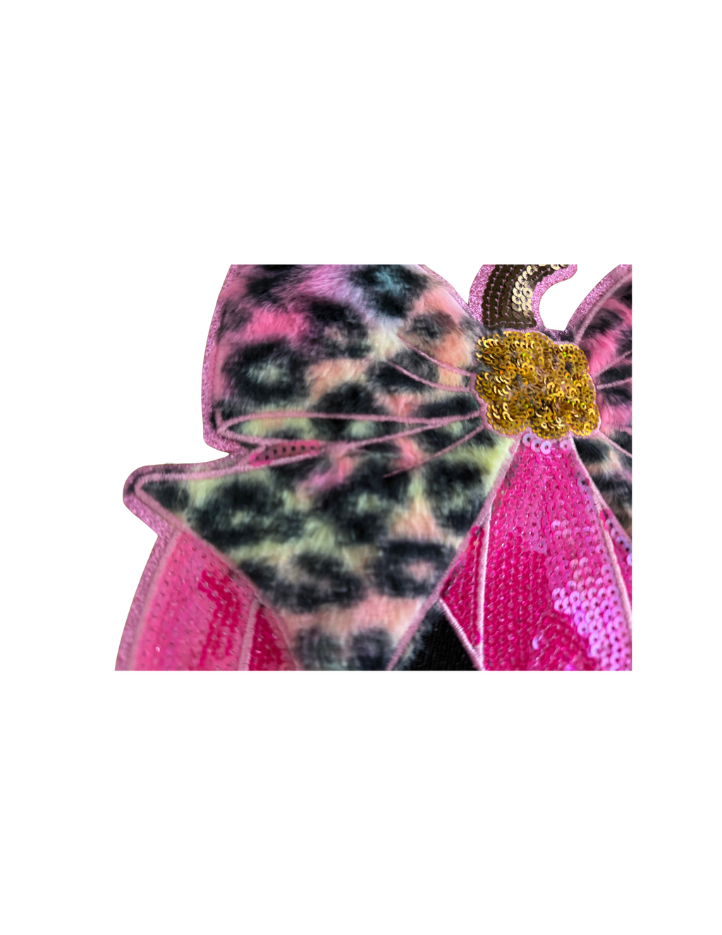 Sweet meets spooky in the cutest way. This eye-catching patch combines a vibrant pink jack-o'-lantern with a trendy leopard-print bow, creating a Halloween design that's fun, feminine, and unlike anything you'll find in big box stores.