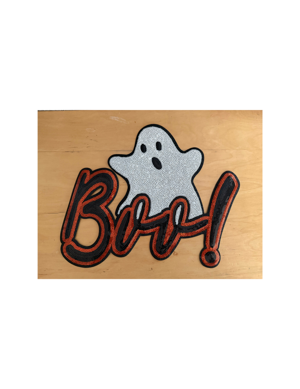 Bring a little playful fright to your Halloween style with this adorable BOO! Ghost Patch. Featuring a sweet white ghost popping up behind bold black lettering with vibrant orange stitching.