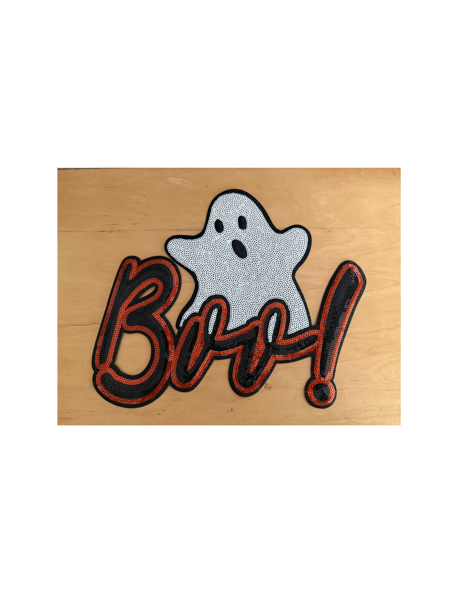 Bring a little playful fright to your Halloween style with this adorable BOO! Ghost Patch. Featuring a sweet white ghost popping up behind bold black lettering with vibrant orange stitching.