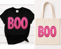 Who says Halloween has to be orange and black? This bold BOO patch gives spooky season a playful pop of pink! Featuring bright hot-pink lettering