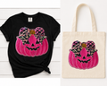 Sweet meets spooky in the cutest way. This eye-catching patch combines a vibrant pink jack-o'-lantern with a trendy leopard-print bow, creating a Halloween design that's fun, feminine, and unlike anything you'll find in big box stores.
